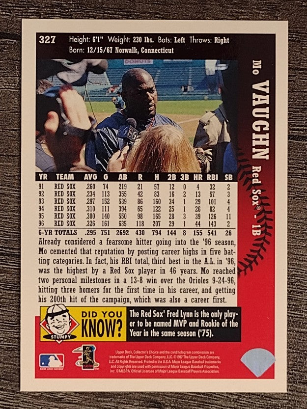 1997 Collector's Choice #327 Mo Vaughn GHL