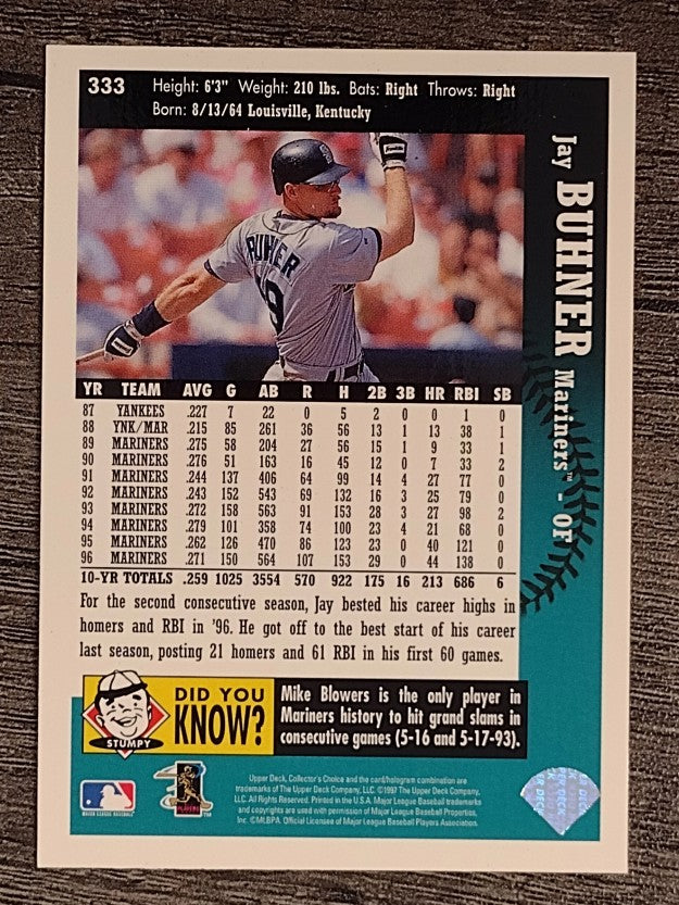 1997 Collector's Choice #333 Jay Buhner GHL
