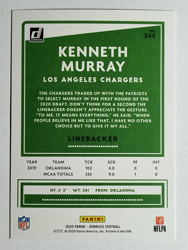 2020 Donruss Press Proof Blue #266 Kenneth Murray