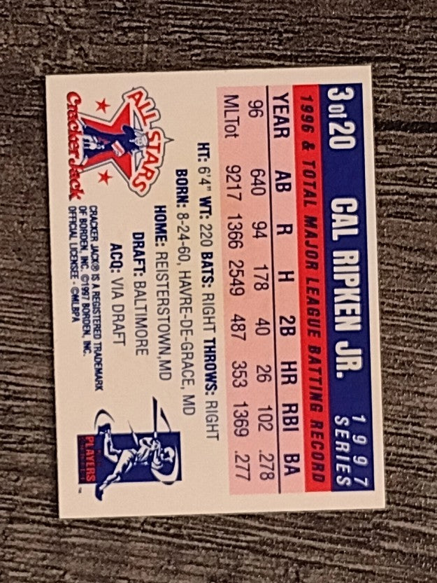 1997 Cracker Jack #3 Cal Ripken