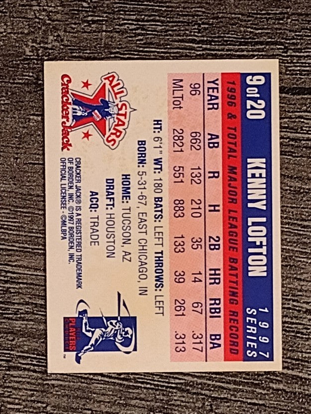1997 Cracker Jack #9 Kenny Lofton