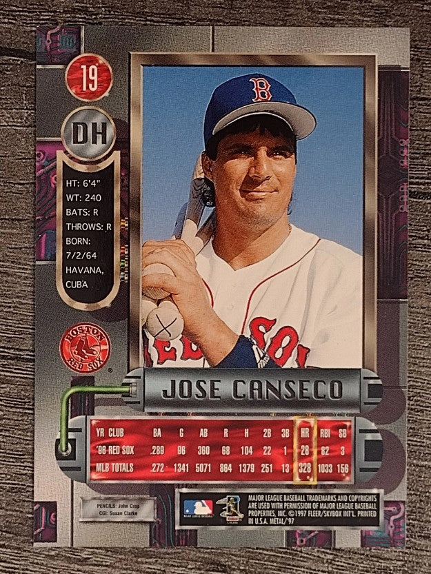 1997 Metal Universe #19 Jose Canseco