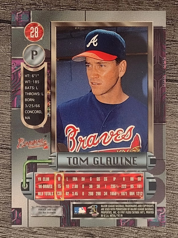 1997 Metal Universe #28 Tom Glavine
