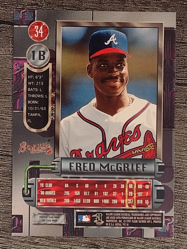 1997 Metal Universe #34 Fred McGriff