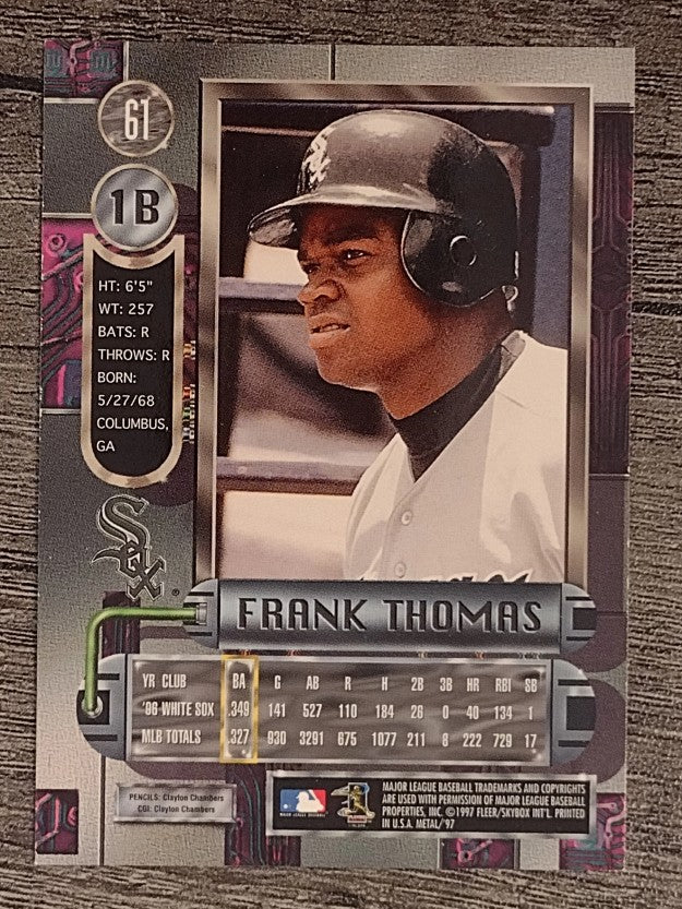 1997 Metal Universe #61 Frank Thomas