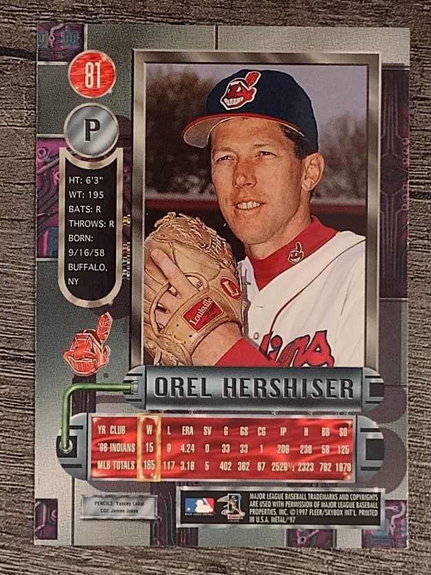 1997 Metal Universe #81 Orel Hershiser