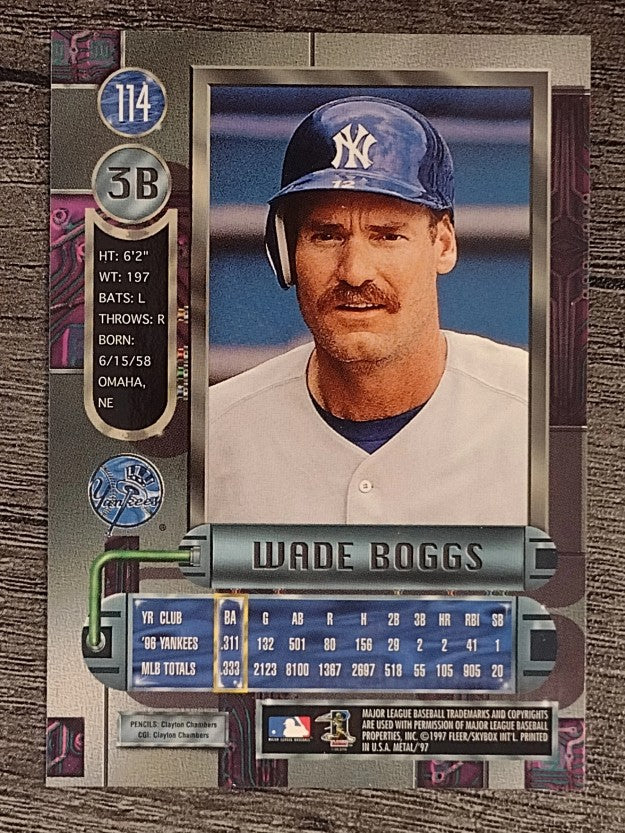 1997 Metal Universe #114 Wade Boggs