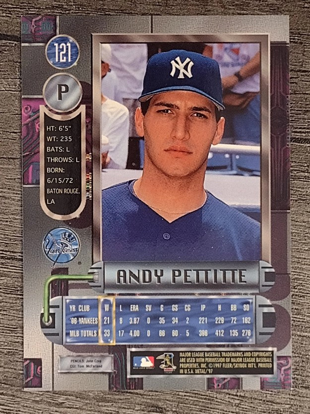 1997 Metal Universe #121 Andy Pettitte