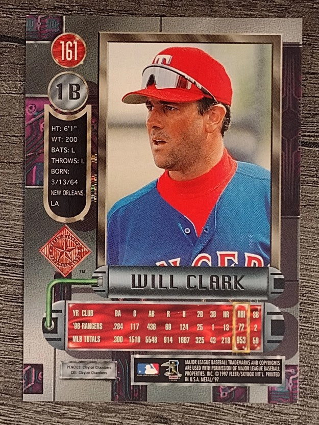 1997 Metal Universe #161 Will Clark