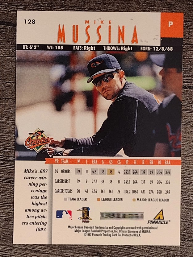 1997 New Pinnacle #128 Mike Mussina