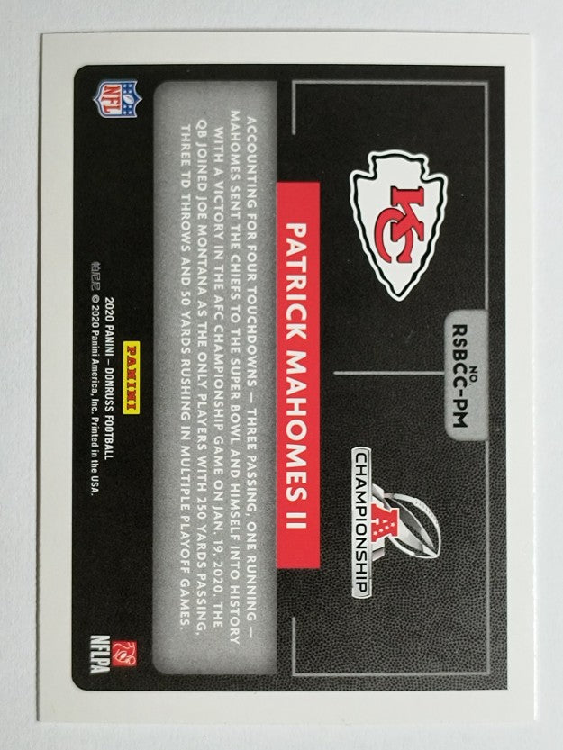 2020 Donruss Road to the Super Bowl Conference Championship Patrick Mahomes II