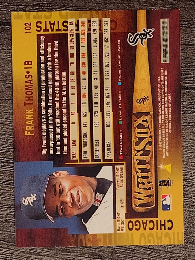 1997 Pinnacle #102 Frank Thomas
