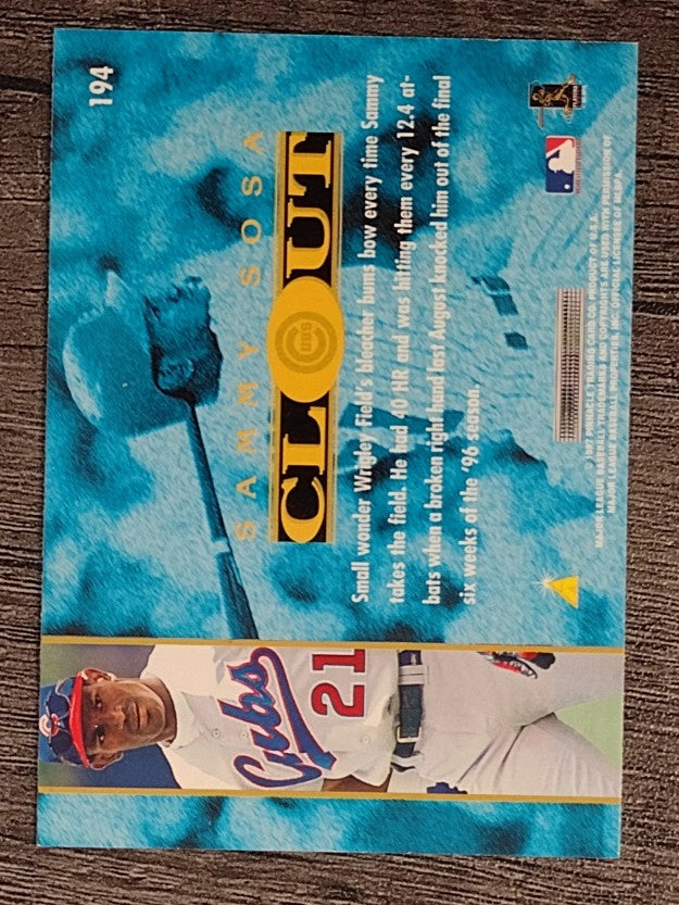 1997 Pinnacle #194 Sammy Sosa