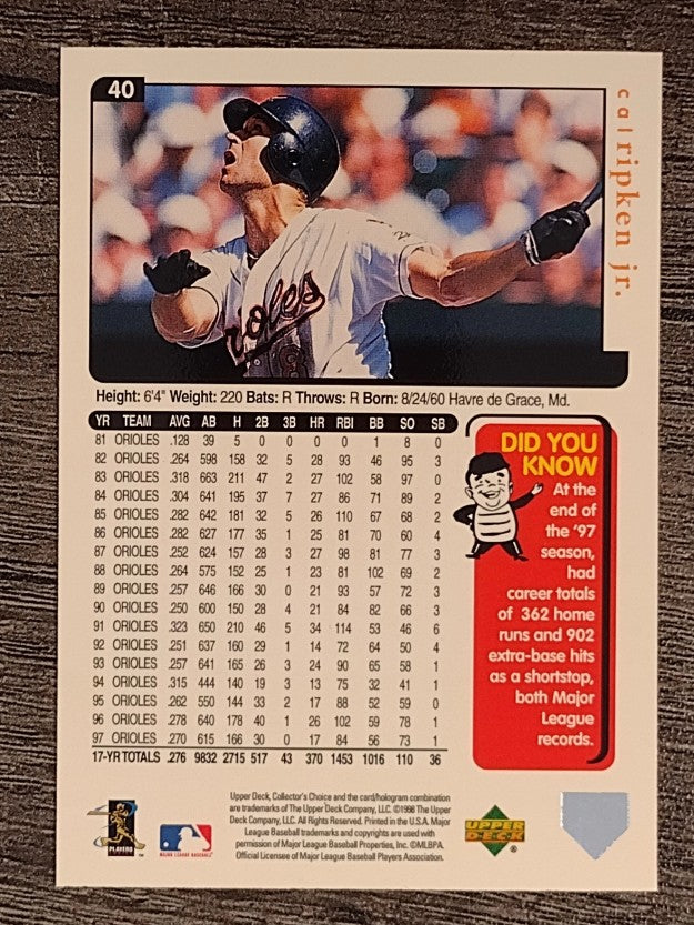 1998 Collector's Choice #40 Cal Ripken