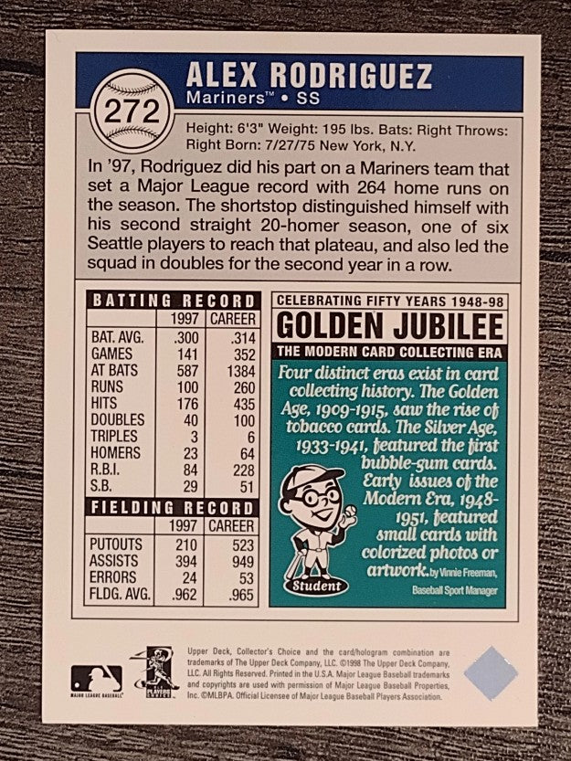 1998 Collector's Choice #272 Alex Rodriguez GJ