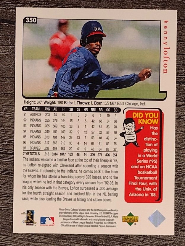 1998 Collector's Choice #350 Kenny Lofton