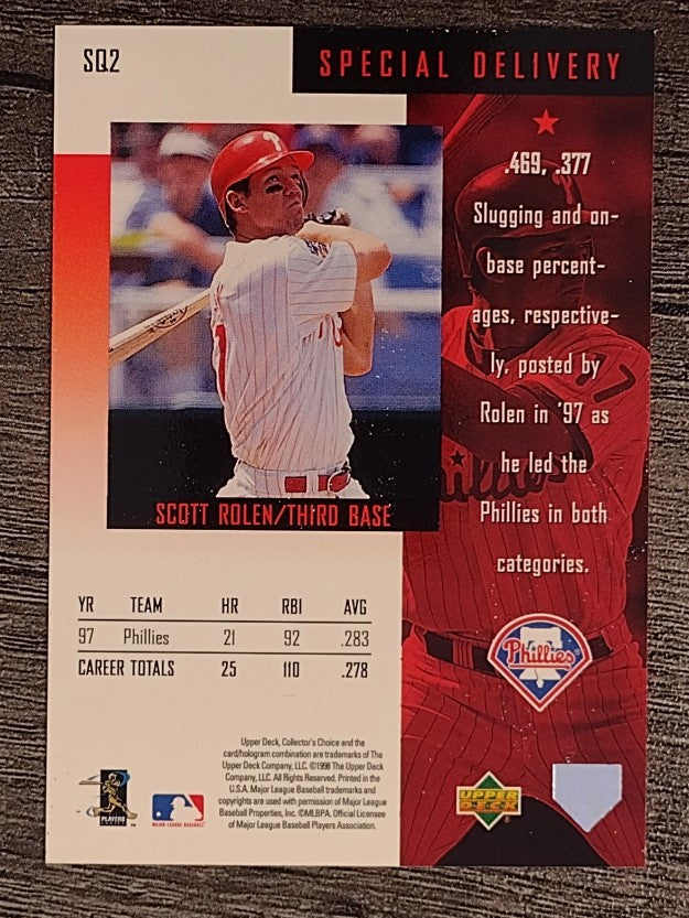 1998 Collector's Choice StarQuest #SQ2 Scott Rolen SD