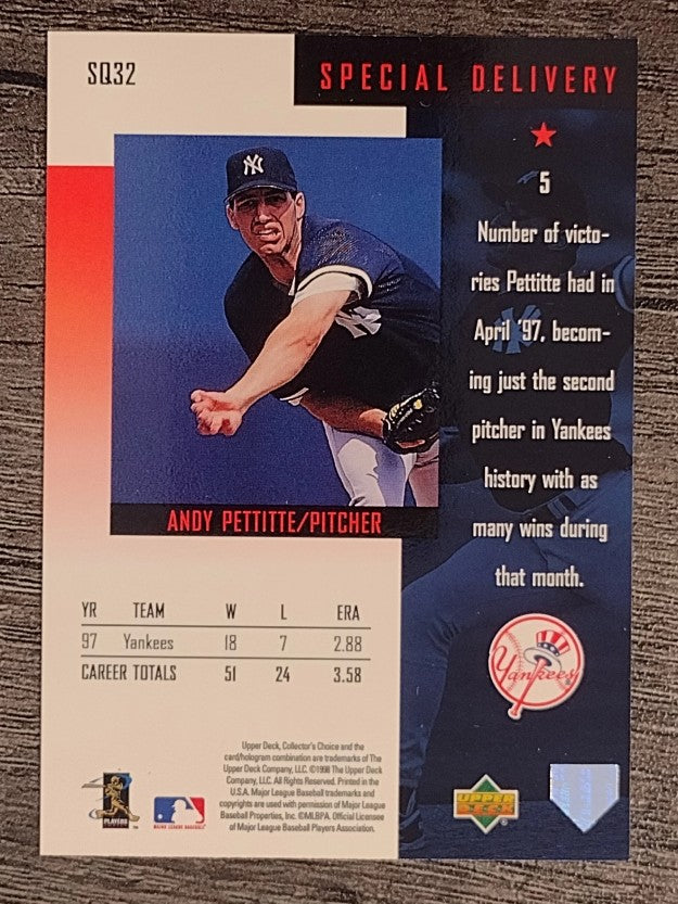 1998 Collector's Choice StarQuest #SQ32 Andy Pettitte SD