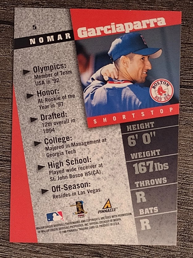 1998 Pinnacle Inside #5 Nomar Garciaparra