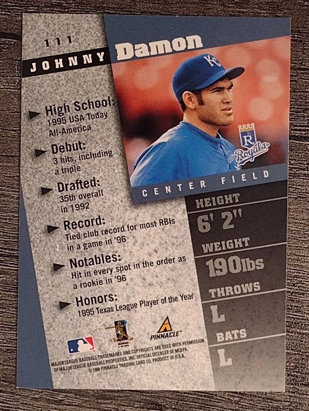 1998 Pinnacle Inside #111 Johnny Damon