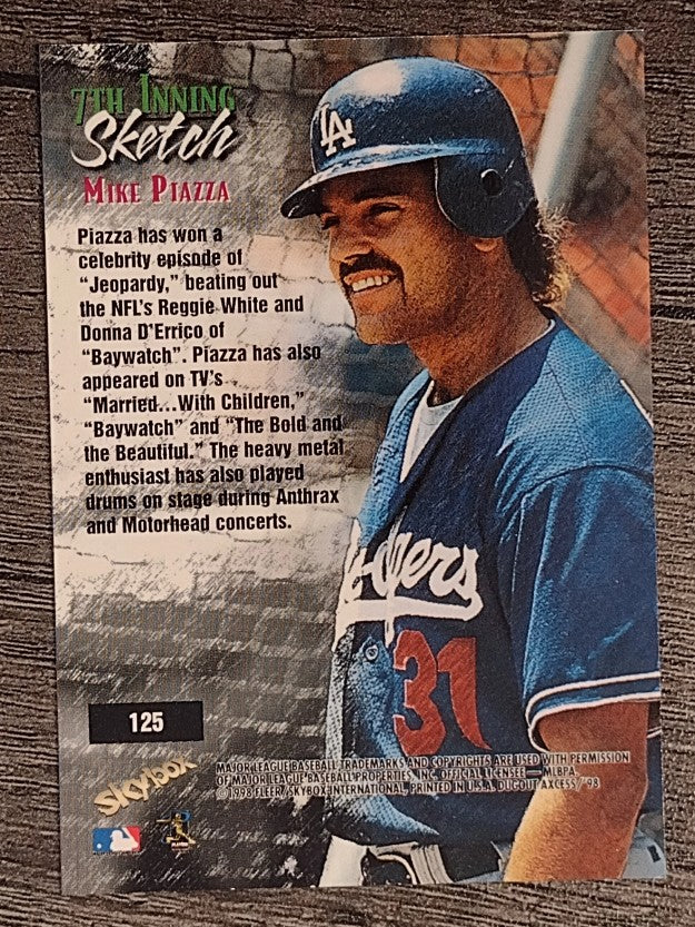 1998 SkyBox Dugout Axcess #125 Mike Piazza 7TH
