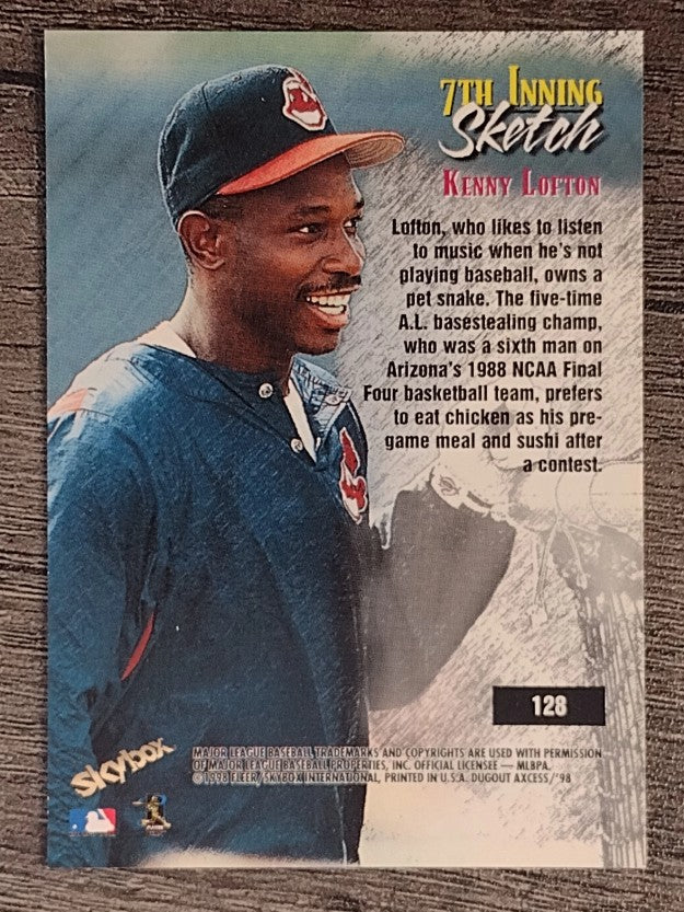 1998 SkyBox Dugout Axcess #128 Kenny Lofton 7TH