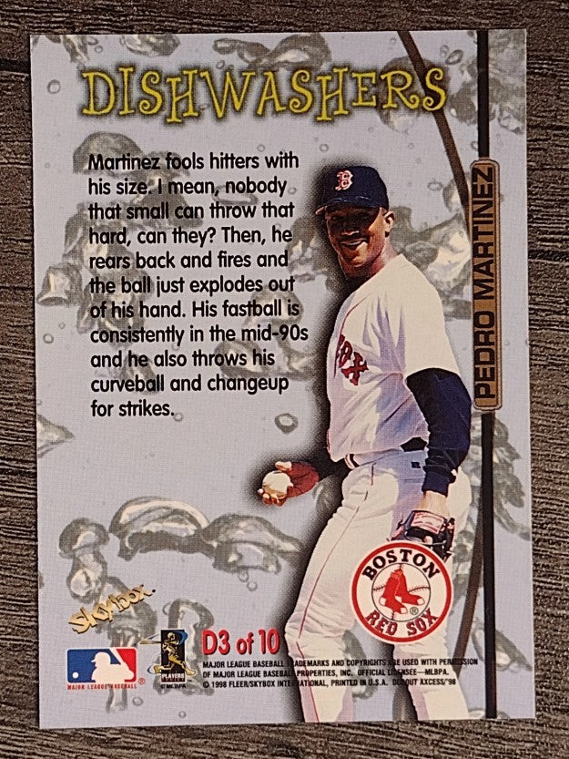 1998 SkyBox Dugout Axcess Dishwashers #D3 Pedro Martinez