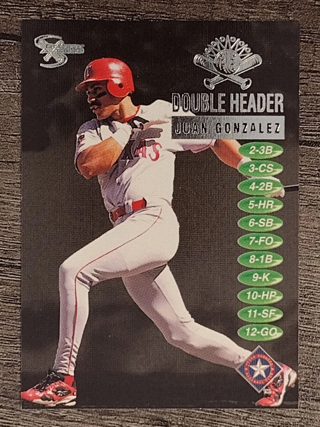 1998 SkyBox Dugout Axcess Double Header #DH7 Juan Gonzalez