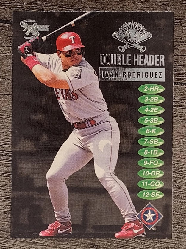 1998 SkyBox Dugout Axcess Double Header #DH15 Ivan Rodriguez