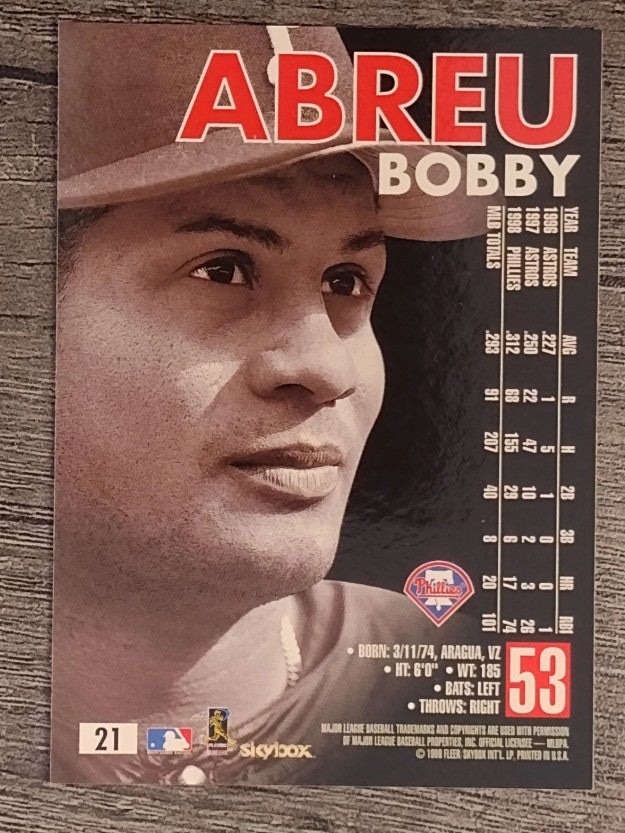 1999 SkyBox Premium #21 Bob Abreu