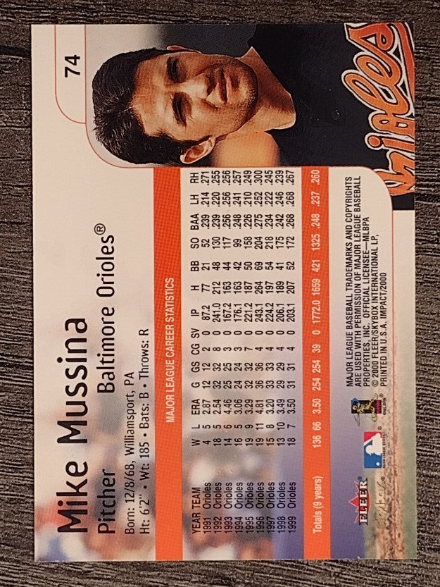 2000 Impact #74 Mike Mussina