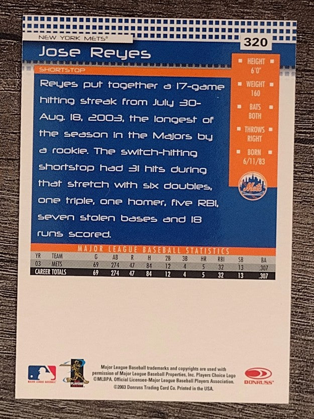 2004 Donruss #320 Jose Reyes