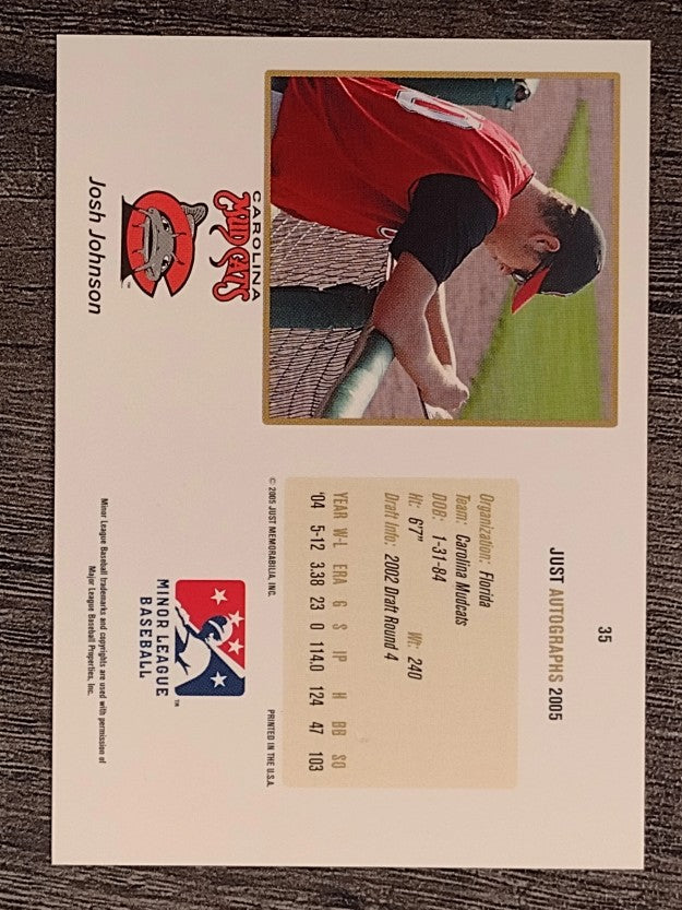 2005 Just Autographs #35 Josh Johnson