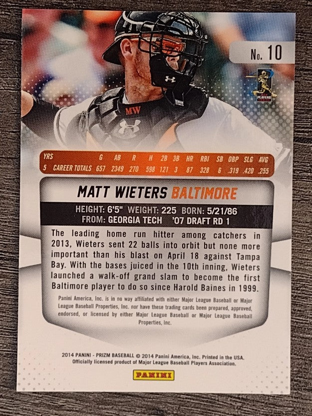 2014 Panini Prizm #10 Matt Wieters