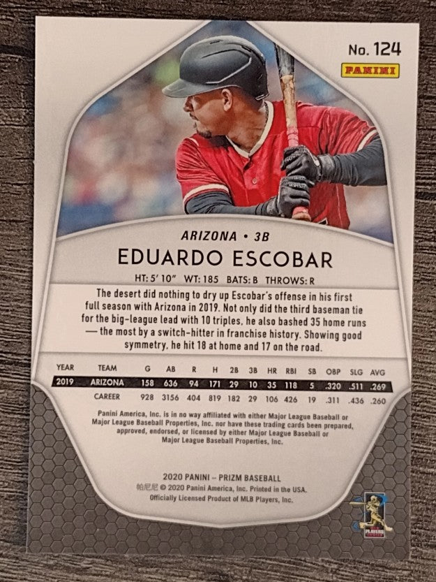 2020 Panini Prizm #124 Eduardo Escobar