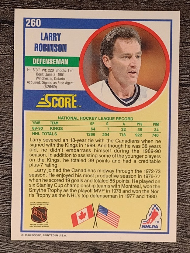1990-91 Score #260 Larry Robinson