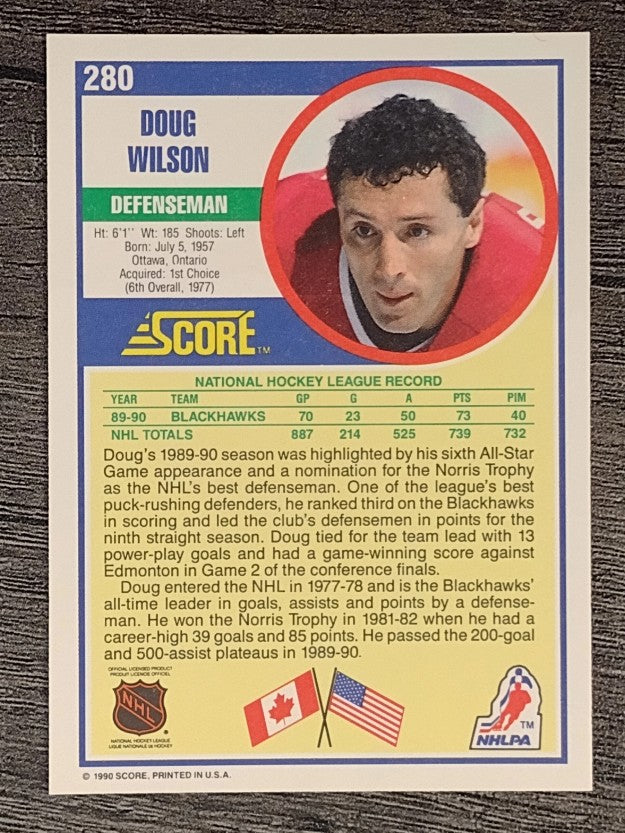 1990-91 Score #280 Doug Wilson