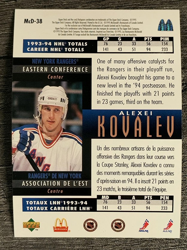 1994-95 McDonald's Upper Deck #McD38 Alexei Kovalev