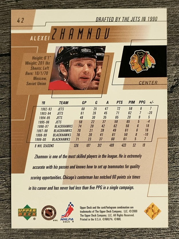 2000-01 Upper Deck #42 Alexei Zhamnov