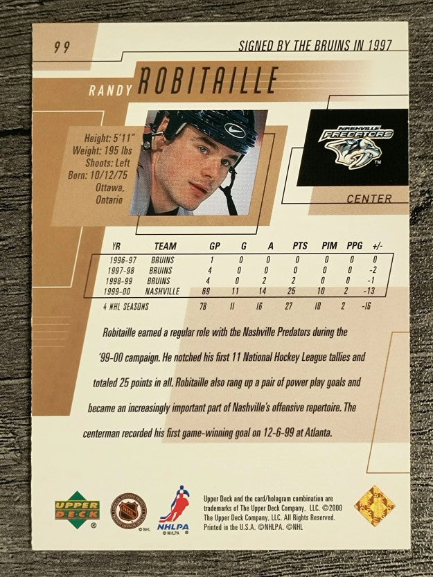 2000-01 Upper Deck #99 Randy Robitaille