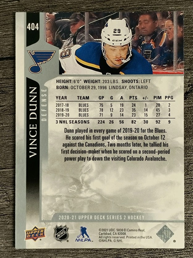 2020-21 Upper Deck #404 Vince Dunn