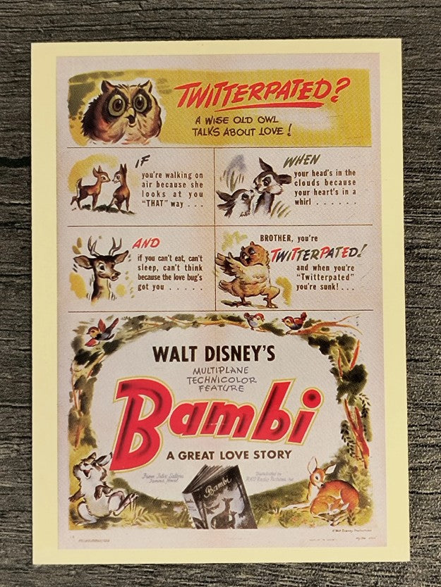 1997 Disney Animated Movie Poster Trading Cards #5 Bambi