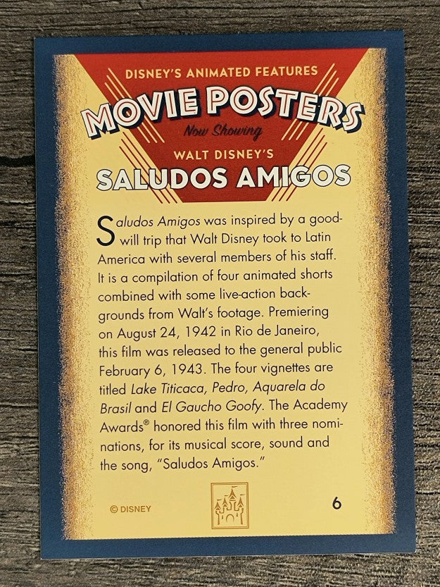 1997 Disney Animated Movie Poster Trading Cards #6 Saludos Amigos