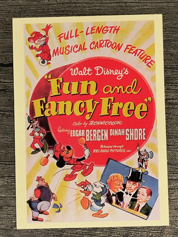 1997 Disney Animated Movie Poster Trading Cards #9 Fun and Fancy Free