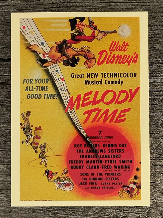 1997 Disney Animated Movie Poster Trading Cards #10 Melody Time