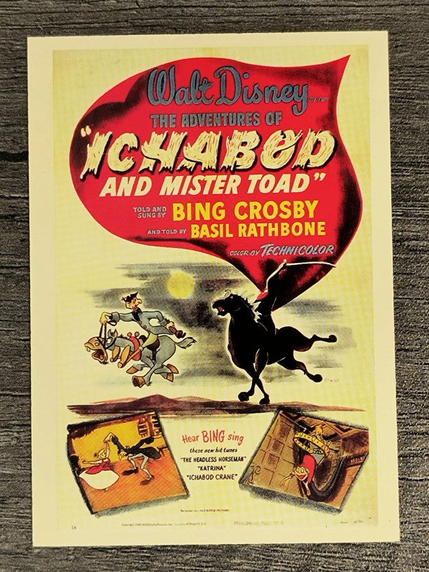 1997 Disney Animated Movie Poster Trading Cards #11 Ichabod and Mr. Toad