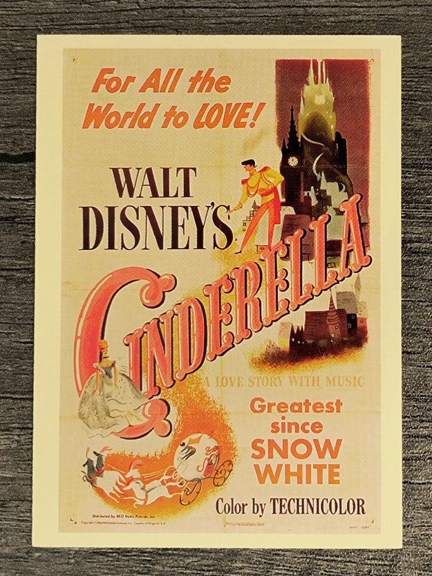 1997 Disney Animated Movie Poster Trading Cards #12 Cinderella