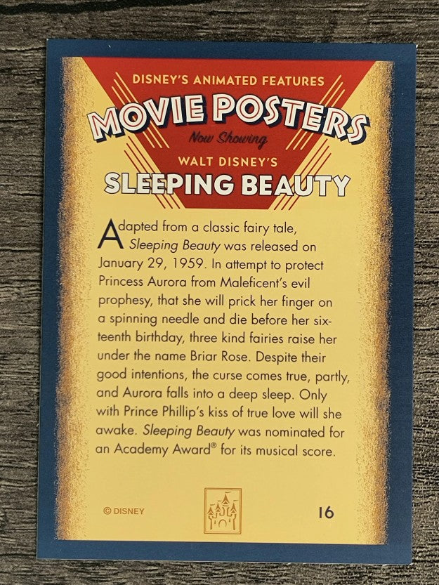 1997 Disney Animated Movie Poster Trading Cards #16 Sleeping Beauty