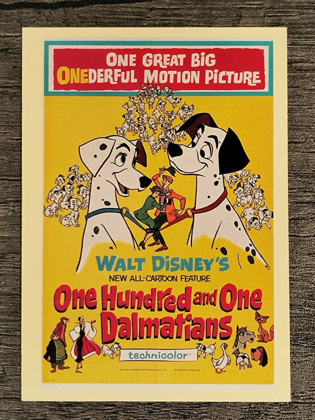 1997 Disney Animated Movie Poster Trading Cards #17 101 Dalmations