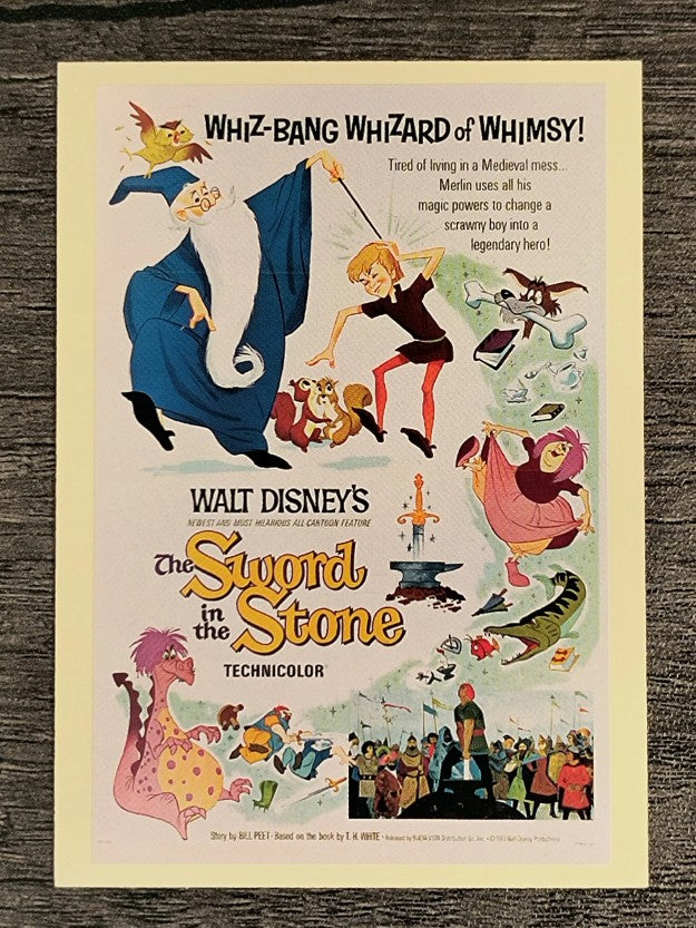 1997 Disney Animated Movie Poster Trading Cards #18 The Sword in the Stone